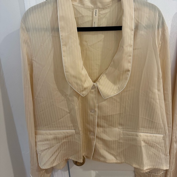 Statement Collar Cropped Pajama Set by Nap Loungewear - Picture 3 of 5